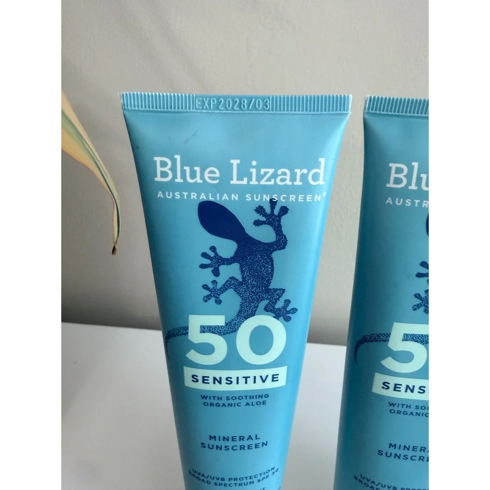 Blue Lizard Sunscreen Sensitive SPF 50 3-Pack 5oz Mineral Aloe NWT EXP 2028